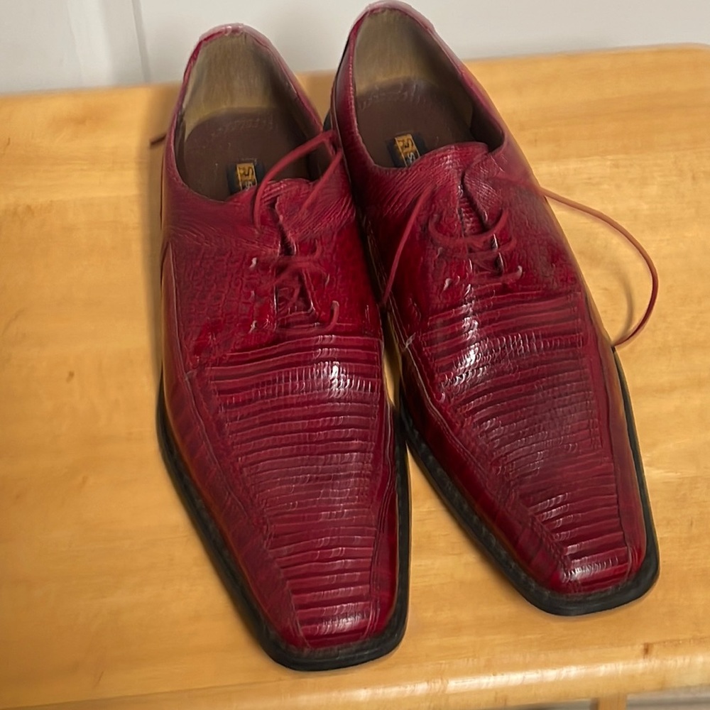 Red snake skin